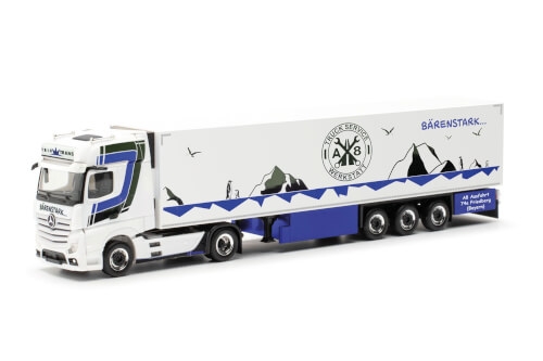 Herpa 317320 Mercedes-Benz Actros 18 Gigaspace Kühlkoffer-Sattelzug Trio-Trans (Bayern/Friedberg)