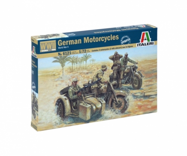 Italeri 6121 1:72 WWII Deutsche Motorräder