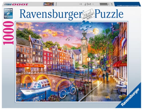 Ravensburger 19945 Puzzle Sonnenuntergang über Amsterdam 1000 Teile