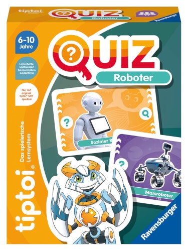 Ravensburger tiptoi 00164 Quiz Roboter, Quizspiel für Kinder ab 6 Jahren, für 1-4 Spieler