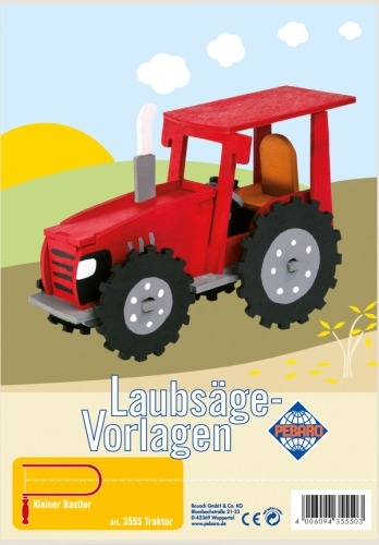 Peter Bausch 355S PEBARO Laubsägevorlage Traktor 3D