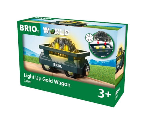 BRIO 63389600 Goldwaggon mit Licht