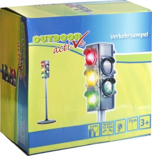 Vedes 70600439 Outdoor active Verkehrsampel mit Funktion, Höhe 75 cm