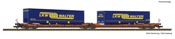 Roco 77393 Doppeltaschen-Gelenkwagen T3000e, Wascosa + Walter