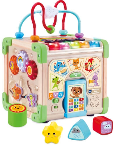 Vtech 80-617104 Interaktiver Holz-Spielwürfel