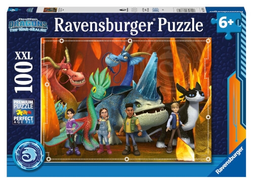 Ravensburger Kinderpuzzle 13379 - Dragons: Die 9 Welten - 100 Teile XXL Dragons Puzzle für Kinder ab