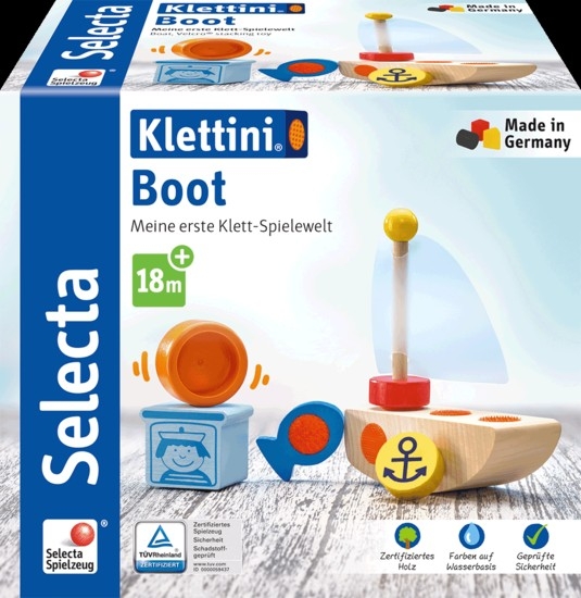 Schmidt Spiele Boot, Klett-Stapelspielzeug, 6 Teile