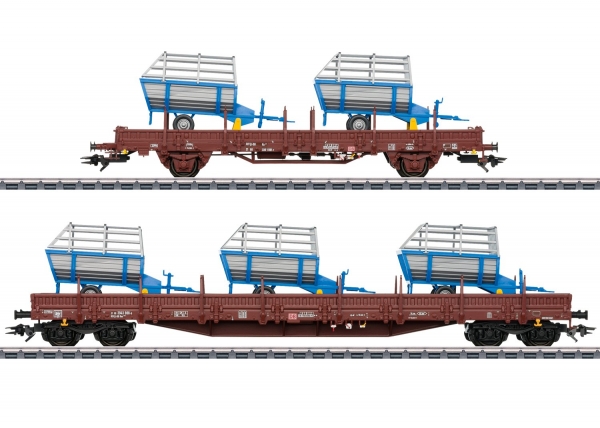 Märklin 46407 Güterwagen-Set 2 Landwirtschaftliche Geräte DB