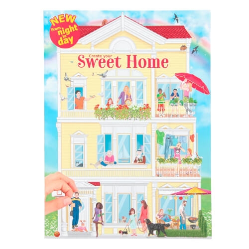 Depesche 11415 Create your Sweet Home - Malbuch mit Stickern