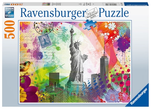 Ravensburger Puzzle 17379 Postkarte aus New York - 500 Teile Puzzle für Erwachsene und Kinder ab 12