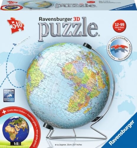 Ravensburger 111596 Puzzleball Globus deutsch 540 Teile