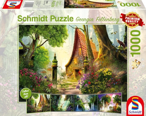 Schmidt Spiele 59909 Puzzle Georgia Fellenberg Haus auf der Lichtung 1000 Teile