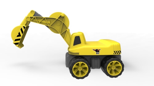 Simba 800055811 BIG Power Worker Maxi-Digger, Kunststoff, bis 50 kg, ca. 73x32x30 cm, gelb, ab 3 Jah
