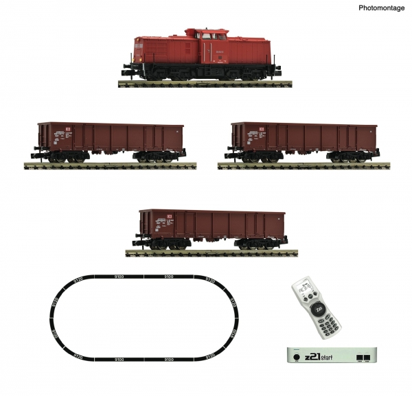 Fleischmann 5170005 N z21 start Digitalset: Diesellokomotive BR 204 mit Güterzug, DB AG