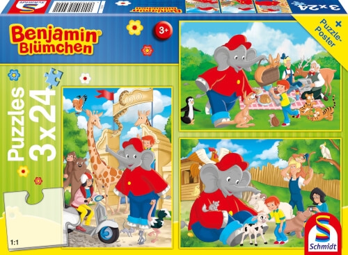Schmidt Spiele 56400 Puzzle Im Zoo, 3x24T