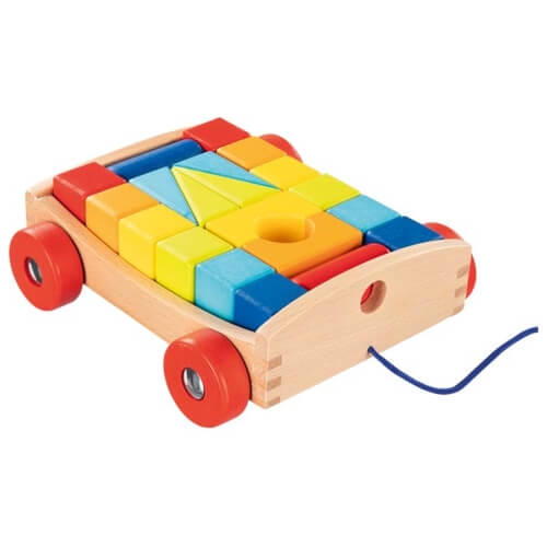 GoKi Ziehwagen mit 20 Bausteinen