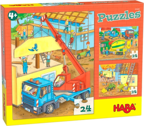 Haba 305469 Puzzles Auf der Baustelle