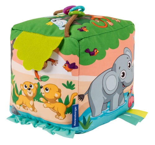 Ravensburger 4859 play+ Motorik-Musik-Spiel-Würfel: Wilde Tiere