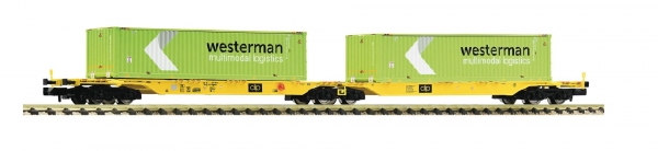 Fleischmann 825342 Container-Doppeltragwagen, CLIP