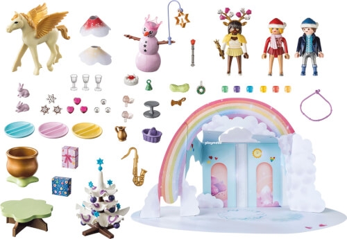PLAYMOBIL 71348 Adventskalender Weihnachtsfest unter dem Regenbogen