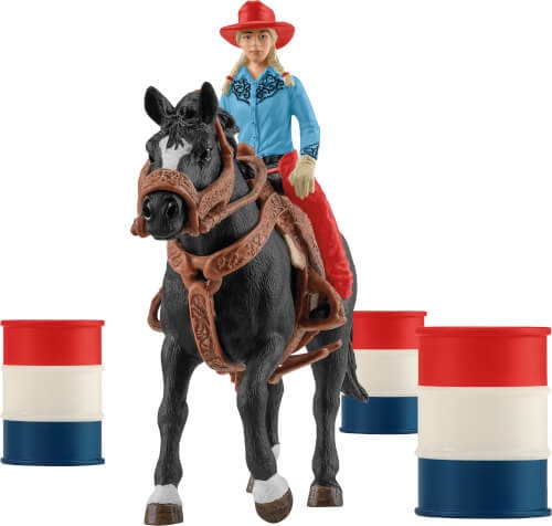 Schleich® Farm World 42576 Barrel Racing mit Cowgirl