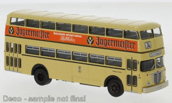 Brekina 61254 Büssing D2U BVG Stadtbus Bus Jägermeister