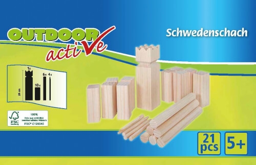 Outdoor active Schwedenschach Kubb 21-teilig