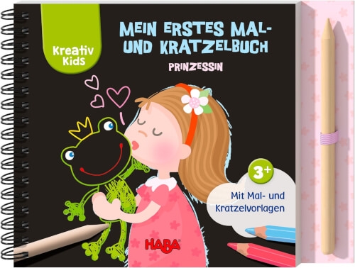Haba 305534 Kreativ Kids # Mein erstes Mal- und Kratzelbuch Prinzessin1