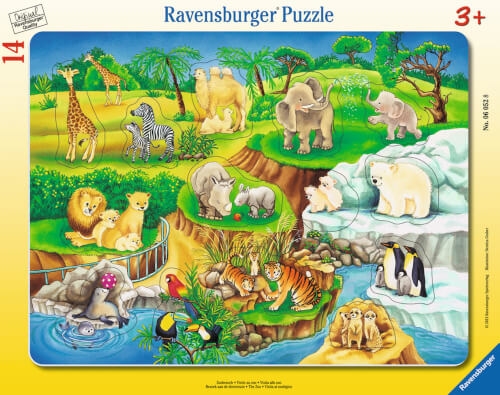 Ravensburger 06052 Rahmenpuzzle Zoobesuch 14 Teile