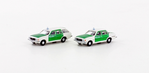 Lemke Minis LC4511 Opel Rekord D 2er Set Polizei