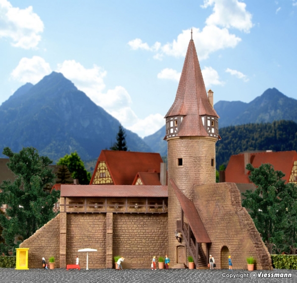Kibri 37109 N Rundturm mit Mauer in Marktbreit