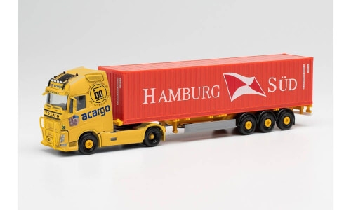 Herpa 313803 Volvo FH Gl. XL Container-Sattelzug Acargo/Hamburg-Süd
