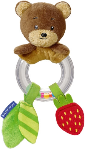 Ravensburger ministeps 04562 Rasselring-Bärchen, Greifling mit Ringrassel und Knister-Geräusch, Baby