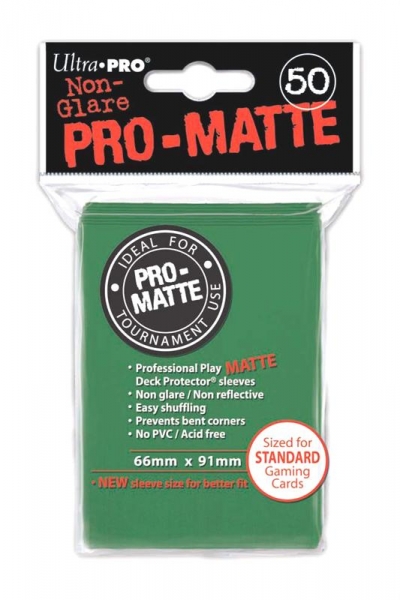Amigo 82652 Green Pro-Matte Sleeves (50