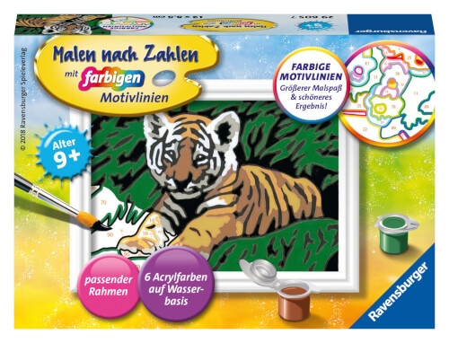 Ravensburger Malen nach Zahlen 29605 - Süßer Tiger - Kinder ab 9 Jahren