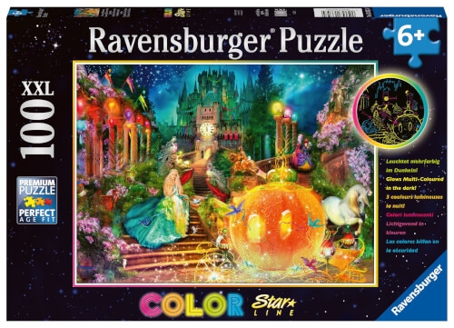 Ravensburger Kinderpuzzle - 13357 Tanz um Mitternacht - dreifarbiges Leuchtpuzzle für Kinder ab 6 Ja