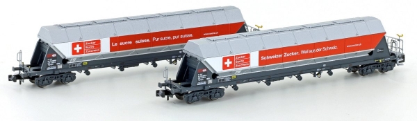 Lemke H23475 2-tlg. Set Silowagen Tagnpps "Schweizer Zucker" SBB VI