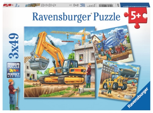 Ravensburger 09226 Puzzle Große Baufahrzeuge 3 x 49 Teile