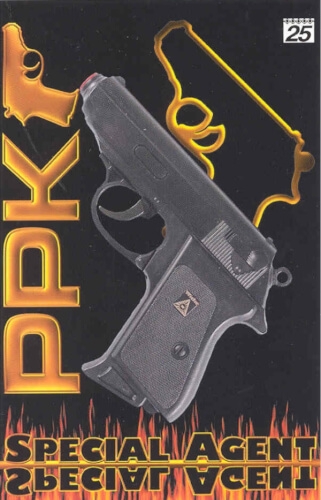 PPK Pistole 25 Schuss, 18 cm, Tester, für Kinder ab 10 Jahre.