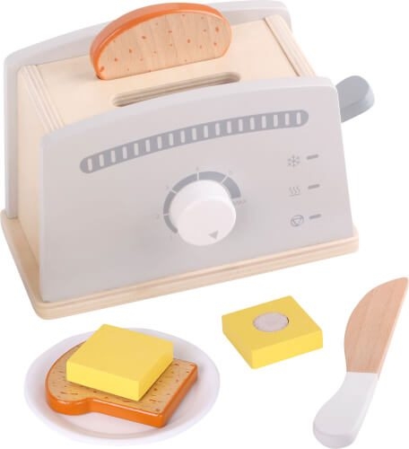 VEDES 45010830 Beeboo Kitchen Holz Toaster mit Zubehör, 7-teilig