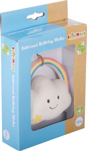 VEDES 40814108 SpielMaus Baby Kautschuk Spiel- und Beißring Wolke