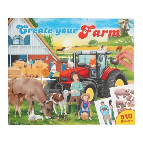 Depesche 11585 Create your Farm - Malbuch mit Stickern