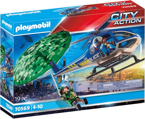 Playmobil 70569 Polizei-Hubschrauber: Fallschirm-Verfolgung