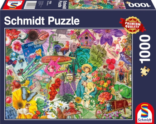 Schmidt Spiele 57383 Happy Gardening, Puzzle 1.000 Teile