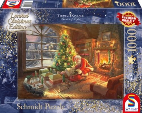 Schmidt Spiele 59495 Schmidt Puzzle 59495 Thomas Kinkade, Der Weihnachtsmann ist da!, 1000 Teile, ab