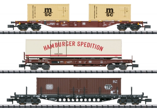 Trix 18702 N Güterwagen-Set Containerverkehr