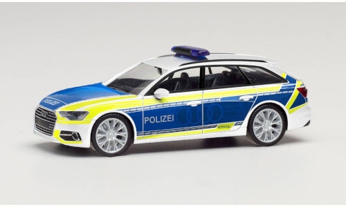 Herpa 096058 Audi A6 Avant Polizei / Audi Vorführfahrzeug