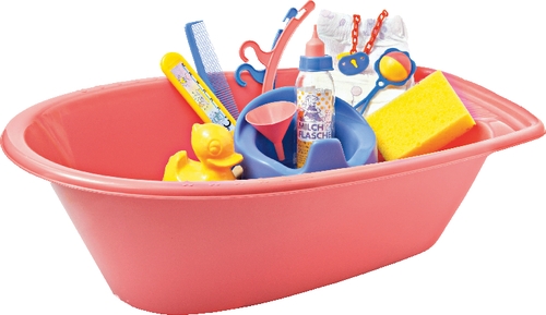 Heless 713 Puppen-Badewanne mit Zubehör, ca. 50 cm
