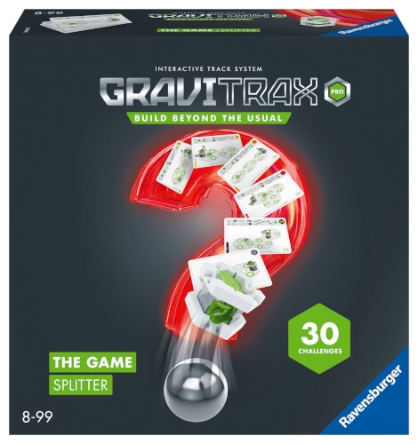 Ravensburger GraviTrax The Game PRO Splitter - Logikspiel für Kugelbahn Fans , Konstruktionsspielzeu