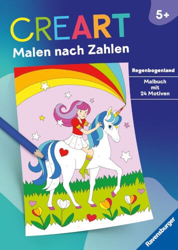 Ravensburger 48874 CreArt Malen nach Zahlen ab 5: Regenbogenland Kreativität